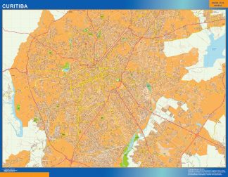 Carte Curitiba plastifiée