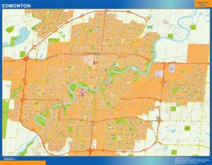 Carte Edmonton plastifiée