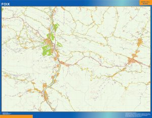 Carte Foix plastifiée