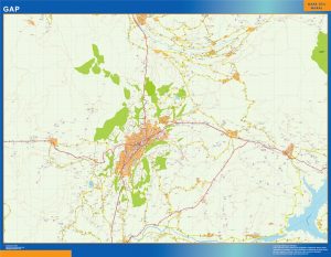 Carte Gap plastifiée