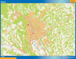 Carte Graz plastifiée Autriche
