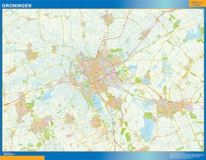 Carte Groningen plastifiée