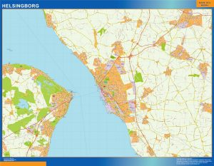 Carte Helsingborg en Suède
