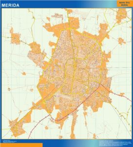 Carte Merida Centro Mexique