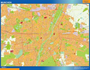 Carte Munchen plastifiée