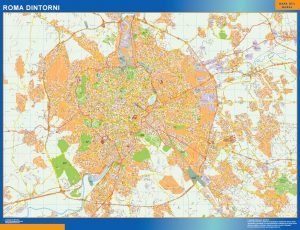 Carte Roma Dintorni plastifiée 