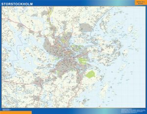 Carte Storstockholm en Suède
