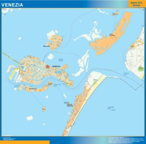 Carte Venezia plastifiée 