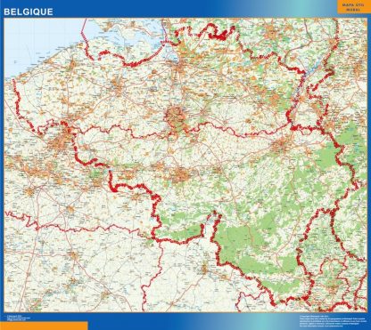 Carte plastifiée Belgium