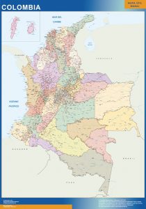 Carte plastifiée Colombie