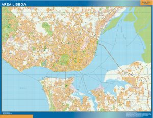 Carte plastifiée Lisboa zone