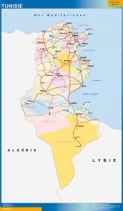 Carte plastifiée Tunisie