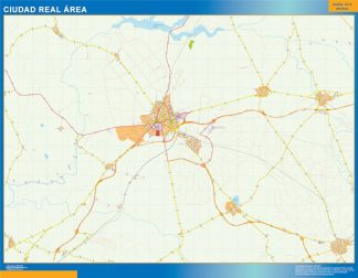 Carte routière Ciudad Real région plastifiée